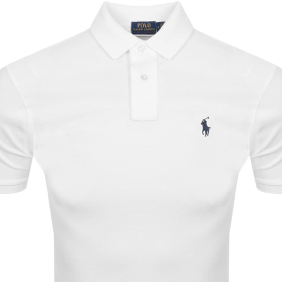 Alternative Image for ProductRalph Lauren Custom Slim Fit Polo T Shirt White2